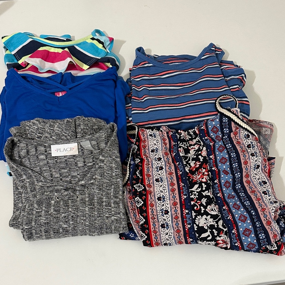Colorful bundle of Kids' Striped, Solid and Patterned Dresses
